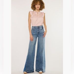 NWT KanCan Clover High Rise Wide Leg Jeans Sz 11/29